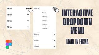 Filter Menu interactive in figma| Beginners tutorial