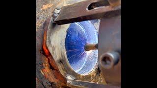 Restoration of bore hole of excavator hole, excellent skill and fantastic tool for bore restoration