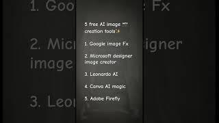 Which one do you love? 5 free apps for image generation via AI  #genai #ai #freeaiartgenerator