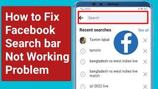 How to Fix Facebook Search bar Not working problem.fix Facebook search could not load results