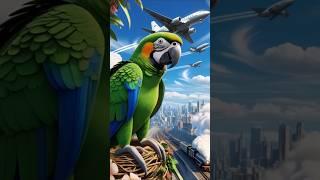The story of the parrot who built nest on top of a tower and then laid lots of eggs  #ai #parrot