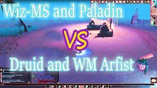 Arena 2x2 Wizard MS and Paladin vs Druid and WM Arfist