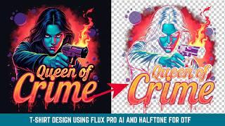 How to Make Amazing Colorful T Shirt Design Using Flux Pro AI – Halftone Ready for DTF Print