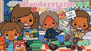 ️Family's THUNDERSTORM ROUTINE *SUPERMARKET..LOST POWER* Toca Boca Roleplay  #tocaboca