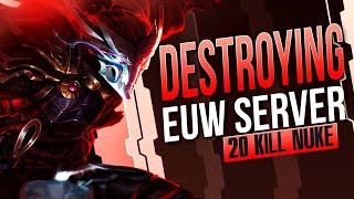 DESTROYING THE EUW SERVER WITH YASUO! (20+ KILLS!)