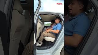 Here's the backseat of the new 2025 Tata Altroz like with two very differently sized adults.