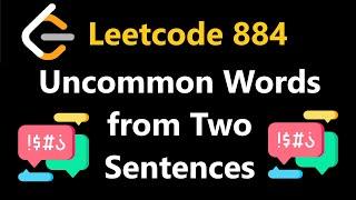 Uncommon Words from Two Sentences - Leetcode 884 - Python