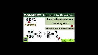 PERCENT TO FRACTION  #mathtutorial #mathhelp #stepbystepmath