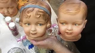 How to restore and paint old  Composition Dolls