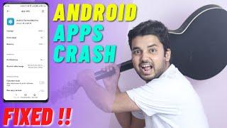 Android Apps Crashing issue FIXED - Realme Xiaomi & Redmi Apps Force Closing | Hindi