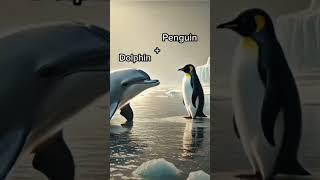 Penguin + Dolphin incredible hybrids Fushion #animals #youtubeshorts