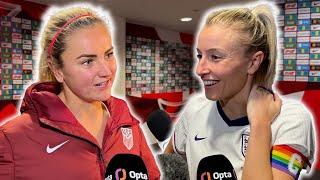 Leah Williamson, Lindsey Horan, Naz, Shaw, Lavelle, Girma, Fox | England Women 0-0 USA Women