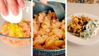 Обалденная жареная курица по-гречески и соус дзадзики