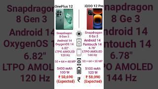 OnePlus 12 Vs iQOO 12 Pro #sbtech #viral #oneplus #iqoo #shortsfeed #shortvideo