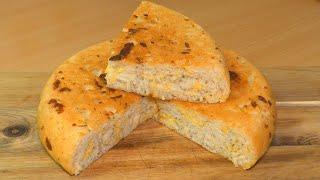 Garlic Onion Cheese Bread (No Oven, No Knead, No Egg) | Delicious Frying Pan Bread