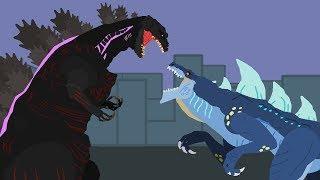 Shin Godzilla vs Zilla Jr | DinoMania - Godzilla Cartoons