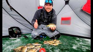 FIRST ICE Fishing BlueGill mission!!!...2025... (Catch Clean & Cook)