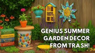 GENIUS Summer Garden Decor From Trash! ️ | BUDGET DIY Recycled Art You’ll LOVE