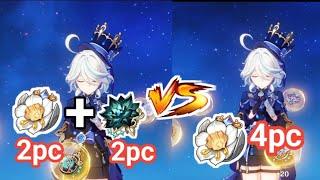 FURINA artifact comparison! 4PC Golden Troupe vs 2PC Nymph's Dream with 2PC Golden Troupe |