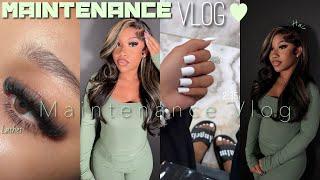 Maintenance vlog | hair appointments,nails,lashes,& more 