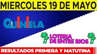 Quinielas Primera y matutina de Córdoba y Entre Rios Miércoles 19 de Mayo