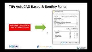 COMPATIBILITY AUTOCAD BASED PRODUCT AND MICROSTATION FONTS SHX