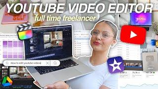 FREELANCE YOUTUBE EDITING  | Realistic Day in My Life + How to Get Started! (Tips & Tricks)