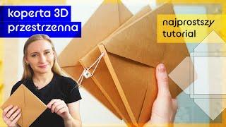 KOPERTA 3D z papieru DIY krok po kroku tutorial