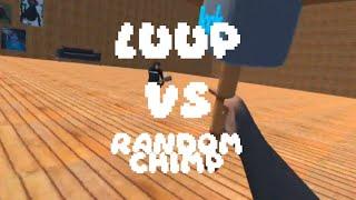 Bonk hammer fight with random chimp | Curious Chimps