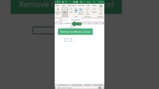 Excel without the gridlines  #shorts