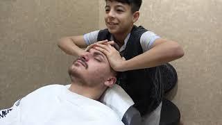 ASMR Young Turkish Barber Ahmet Face,Head,Back and Body Massage