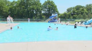 Cooling off in the Kingston community pool