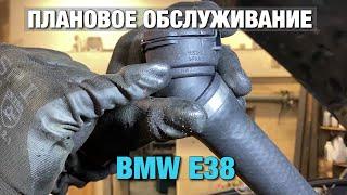 BMW E38 замена антифриза и жидкости в ГУР