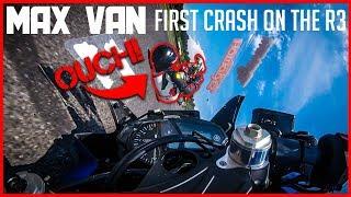 Max Van's First Crash on the STG Yamaha R3 | Sportbike Track Gear