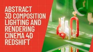 Cinema 4D Tutorial - Abstract 3D Composition, Lighting and Rendering Redshift