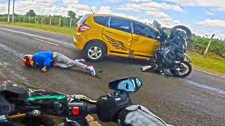 10 MINUTES OF CRAZY, UNEXPECTED and SCARY Motorcycle Moments 2024 - Ep.601