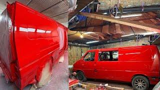 Покраска Vw T4.Цвет Ferrari