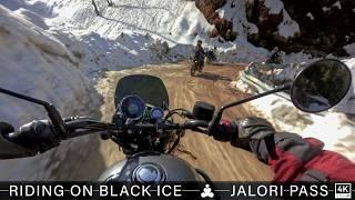 Black Ice at Jalori Pass Ep 1 | Jibhi Shoja | Pure Exhaust Sound | RE Meteor 350 | ASMR  Raw Onboard