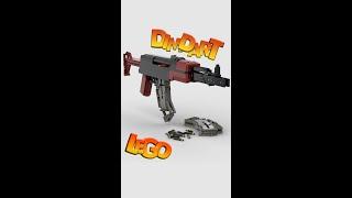 Assault rifle ak47 working lego toy model