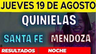 Resultados Quinielas Nocturna de Santa Fe y Mendoza, Jueves 19 de Agosto