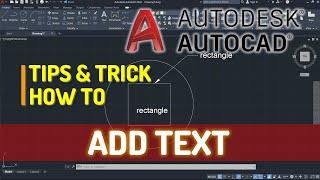 AutoCAD How To Add Text