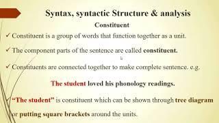 Syntax: An Introduction to Syntax