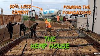 #2 - A 50% reduction in cement! Pouring the foundations for the Hemp house.