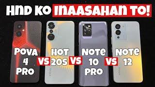 Infinix Hot 20s VS Pova 4 PRO VS Note 12 VS Camon 18p !Games, Camera, Specs and More Comparison !