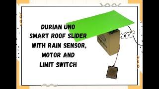 DURIAN UNO SMART ROOF SLIDER: AMPAIAN AUTOMATIC WITH RAIN SENSOR, MOTOR, & LIMIT SWITCH