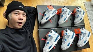 BOTTING the Jordan 4 MILITARY BLUE LIVECOP - Reselling VLOG HT$10K EP17