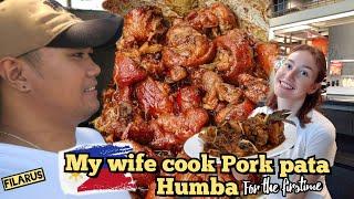 I teach my foreign wife how to cook Filipino pork Pata humba | Pagkaing Pinoy 