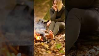 Hot Girl  With Hot Stones  #camping #bushcraft #survival #outdoors #lifehacks