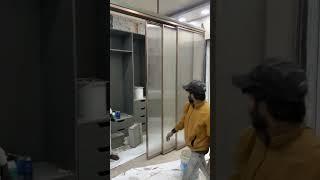 Glass sliding #glass work