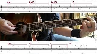 WHILE MY GUITAR GENTLY WEEPS - Chord/ Melody Guitar Lesson